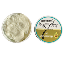 Load image into Gallery viewer, Creamy 100% vegan avocado butter in a reusable pot, perfect for transforming dry skin into silky smoothness! Zero toxins, zero additives.
