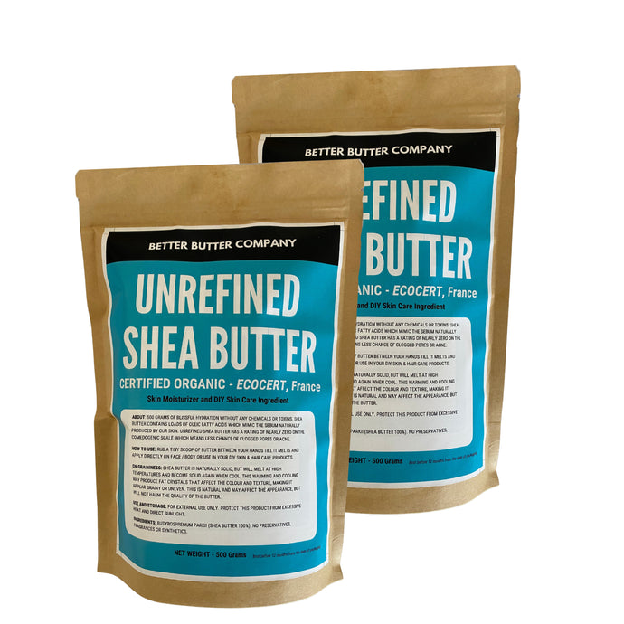 Better Butter Company - 100% Raw Unrefined Shea Butter - 2 X 500 Grams - Better Butter Company